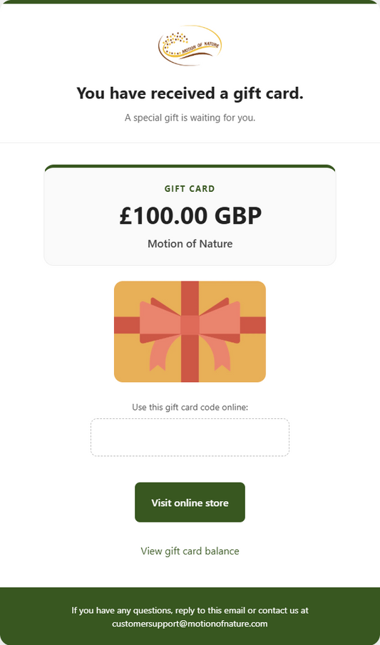 Motion of Nature gift card